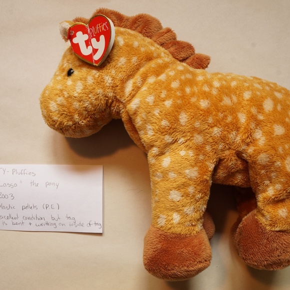 TY beanie baby (pluffies) - Lasso the pony (2003) with tag - Picture 1 of 3
